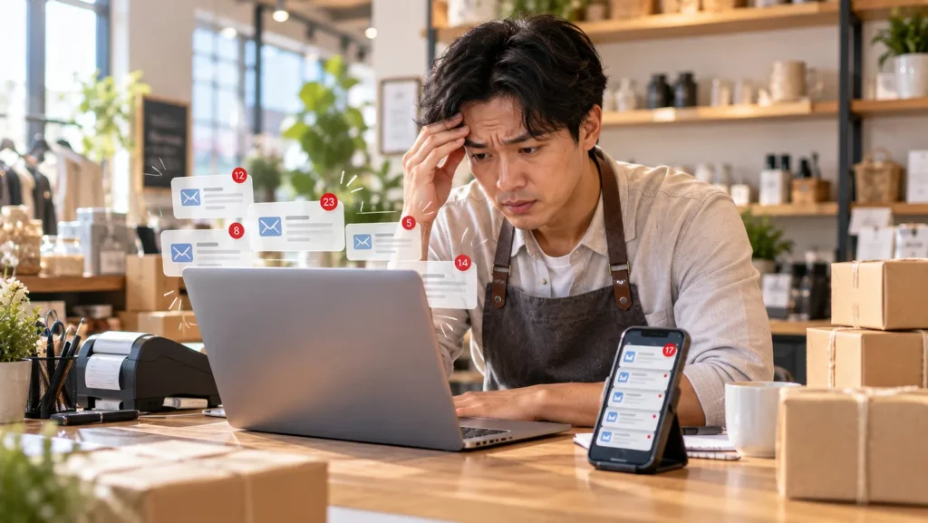 Overwhelmed small business owner — Bradford Business Coaching blog on breaking the urgency trap
